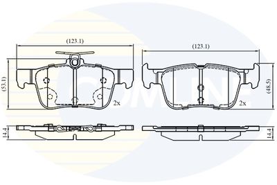 CBP02742 COMLINE Комплект тормозных колодок, дисковый тормоз