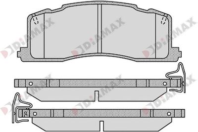 N09728 DIAMAX Комплект тормозных колодок, дисковый тормоз