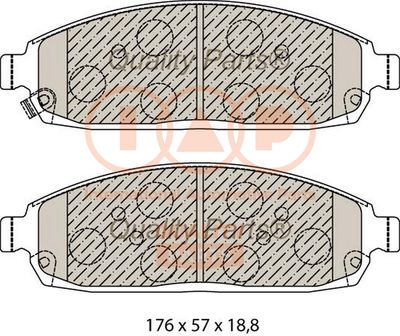 70410049 IAP QUALITY PARTS Комплект тормозных колодок, дисковый тормоз