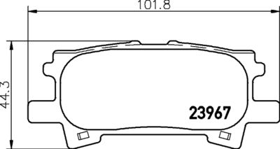 8DB355028101 HELLA Комплект тормозных колодок, дисковый тормоз