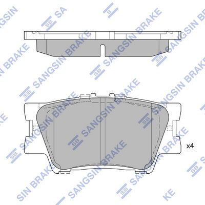 SP2081 Hi-Q Комплект тормозных колодок, дисковый тормоз