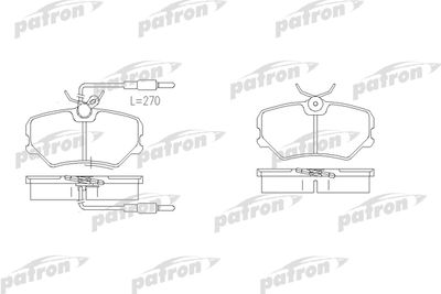 PBP540 PATRON Комплект тормозных колодок, дисковый тормоз