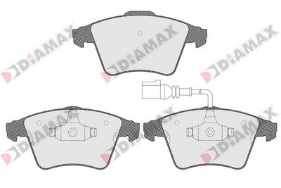 N09485 DIAMAX Комплект тормозных колодок, дисковый тормоз