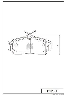 D1230H MK Kashiyama Комплект тормозных колодок, дисковый тормоз