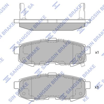 SP1520 Hi-Q Комплект тормозных колодок, дисковый тормоз