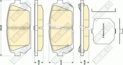 6134629 GIRLING Комплект тормозных колодок, дисковый тормоз