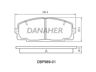 DBP98901 DANAHER Комплект тормозных колодок, дисковый тормоз