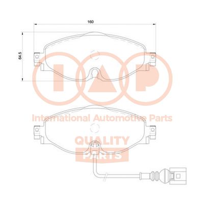 70450032P IAP QUALITY PARTS Комплект тормозных колодок, дисковый тормоз