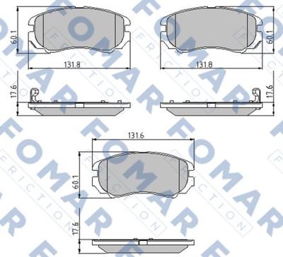 FO932381 FOMAR Friction Комплект тормозных колодок, дисковый тормоз