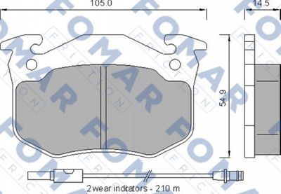 FO528281 FOMAR Friction Комплект тормозных колодок, дисковый тормоз