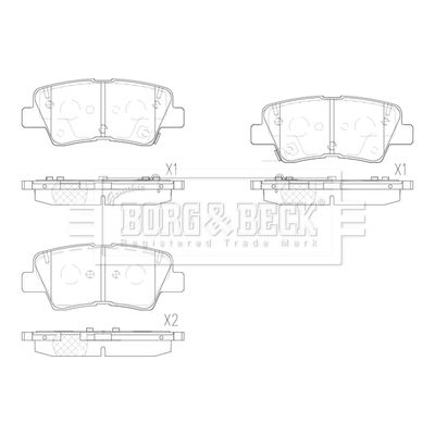 BBP2901 BORG & BECK Комплект тормозных колодок, дисковый тормоз