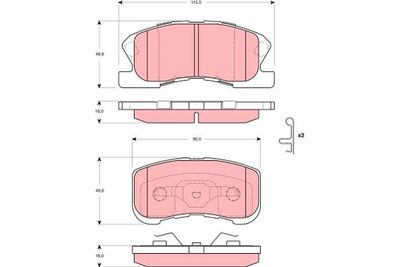 GDB3266 TRW Комплект тормозных колодок, дисковый тормоз