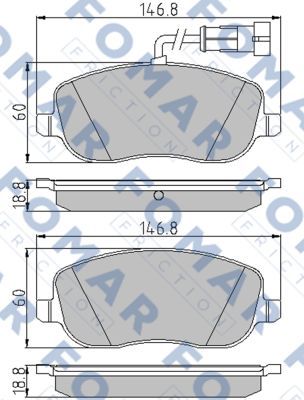 FO847081 FOMAR Friction Комплект тормозных колодок, дисковый тормоз