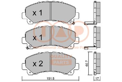 70409023P IAP QUALITY PARTS Комплект тормозных колодок, дисковый тормоз