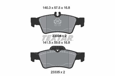 2333403 TEXTAR Комплект тормозных колодок, дисковый тормоз