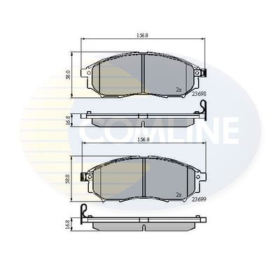 CBP31524 COMLINE Комплект тормозных колодок, дисковый тормоз