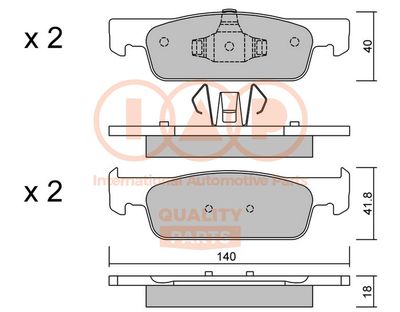 70400101P IAP QUALITY PARTS Комплект тормозных колодок, дисковый тормоз