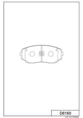D6160 MK Kashiyama Комплект тормозных колодок, дисковый тормоз