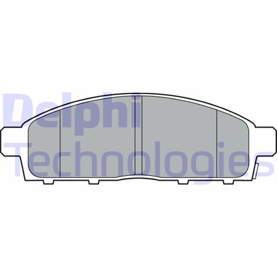 LP3313 DELPHI Комплект тормозных колодок, дисковый тормоз