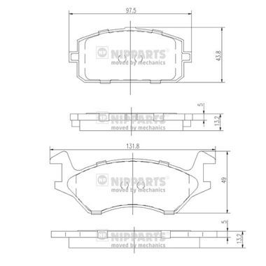 J3602041 NIPPARTS Комплект тормозных колодок, дисковый тормоз