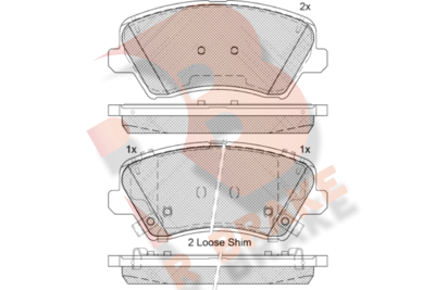 RB2029207 R BRAKE Комплект тормозных колодок, дисковый тормоз