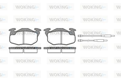 P092344 WOKING Комплект тормозных колодок, дисковый тормоз