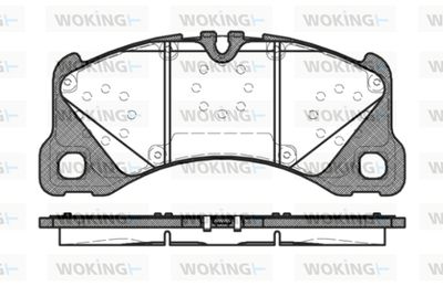 P1245340 WOKING Комплект тормозных колодок, дисковый тормоз