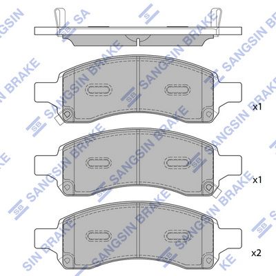 SP2248 Hi-Q Комплект тормозных колодок, дисковый тормоз