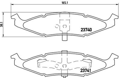 P11009 BREMBO Комплект тормозных колодок, дисковый тормоз