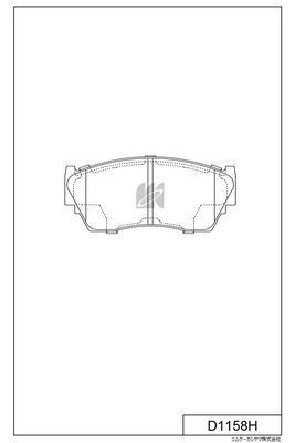 D1158H MK Kashiyama Комплект тормозных колодок, дисковый тормоз