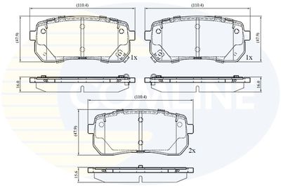 CBP32693 COMLINE Комплект тормозных колодок, дисковый тормоз