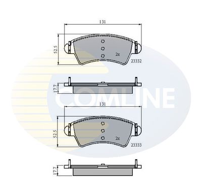 CBP01260 COMLINE Комплект тормозных колодок, дисковый тормоз