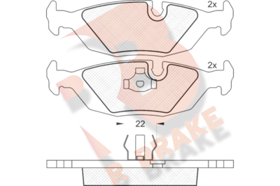 RB0422 R BRAKE Комплект тормозных колодок, дисковый тормоз