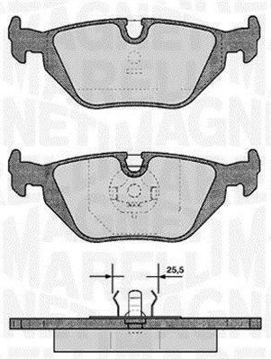 363916060154 MAGNETI MARELLI Комплект тормозных колодок, дисковый тормоз