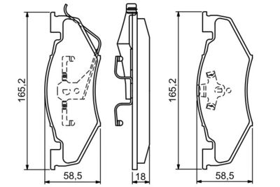 0986494336 BOSCH Комплект тормозных колодок, дисковый тормоз