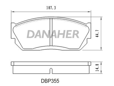 DBP355 DANAHER Комплект тормозных колодок, дисковый тормоз