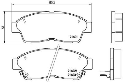 P83034 BREMBO Комплект тормозных колодок, дисковый тормоз