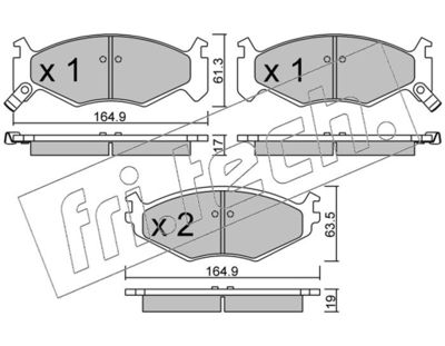 2980 fri.tech. Комплект тормозных колодок, дисковый тормоз