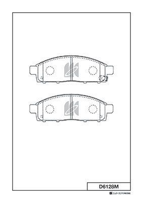 D6128M MK Kashiyama Комплект тормозных колодок, дисковый тормоз