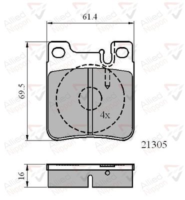 ADB0702 COMLINE Комплект тормозных колодок, дисковый тормоз