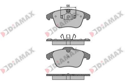 N09461 DIAMAX Комплект тормозных колодок, дисковый тормоз