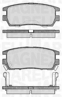 363916060341 MAGNETI MARELLI Комплект тормозных колодок, дисковый тормоз