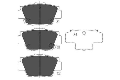 KBP2032 KAVO PARTS Комплект тормозных колодок, дисковый тормоз