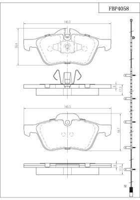 FBP4058 FI.BA Комплект тормозных колодок, дисковый тормоз