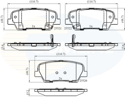 CBP36009 COMLINE Комплект тормозных колодок, дисковый тормоз