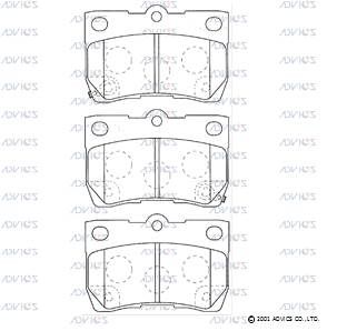 SN126P ADVICS Комплект тормозных колодок, дисковый тормоз