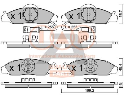 70418022P IAP QUALITY PARTS Комплект тормозных колодок, дисковый тормоз