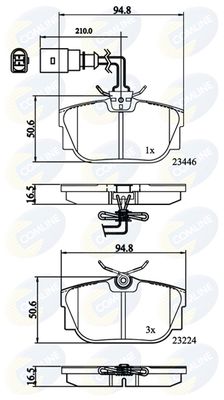 CBP11151 COMLINE Комплект тормозных колодок, дисковый тормоз