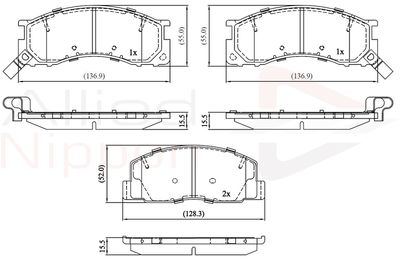 ADB3746 COMLINE Комплект тормозных колодок, дисковый тормоз