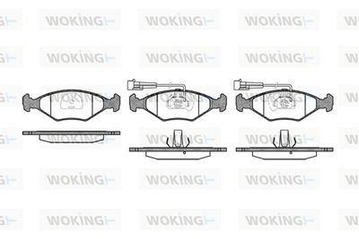 P381332 WOKING Комплект тормозных колодок, дисковый тормоз